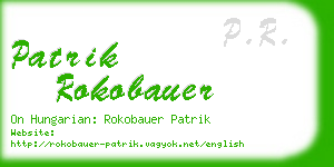 patrik rokobauer business card